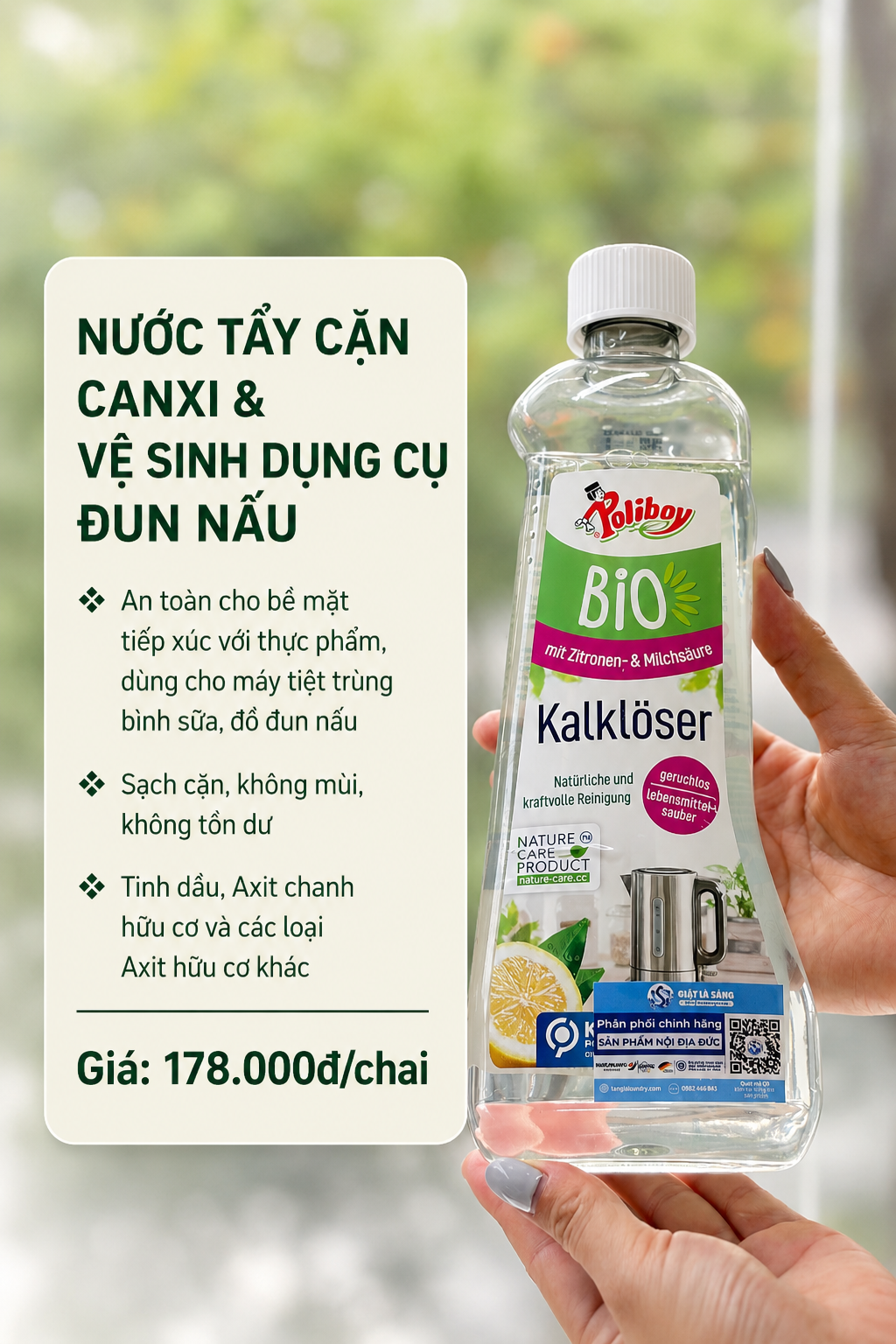 nước tẩy cặn canxi